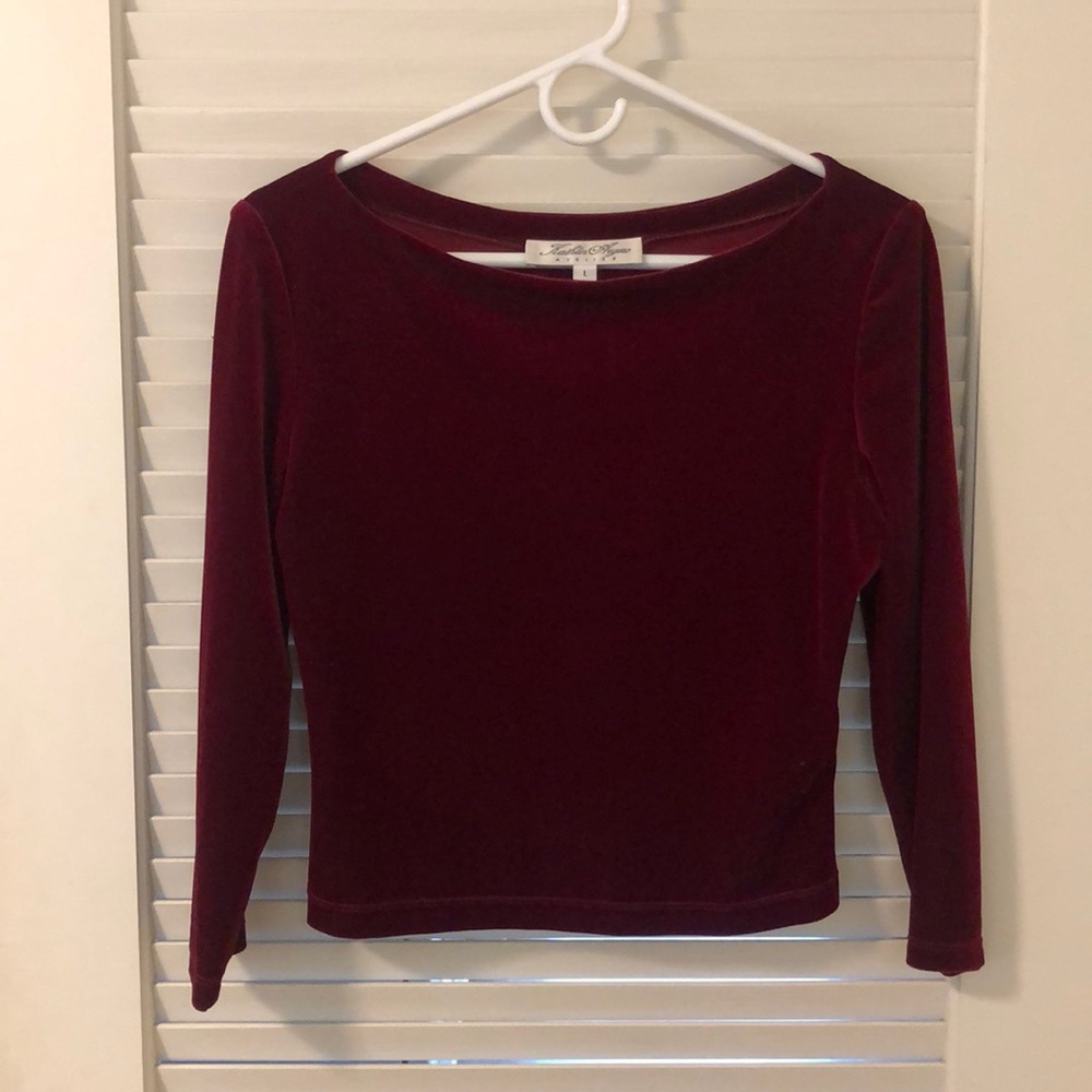 Kathlin Argiro Atelier Red Velvet Top
